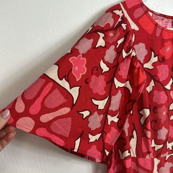 RHODE for Target Zinnia Floral Print Bell Sleeve Midi Dress Size 18 - Picture 4 of 13